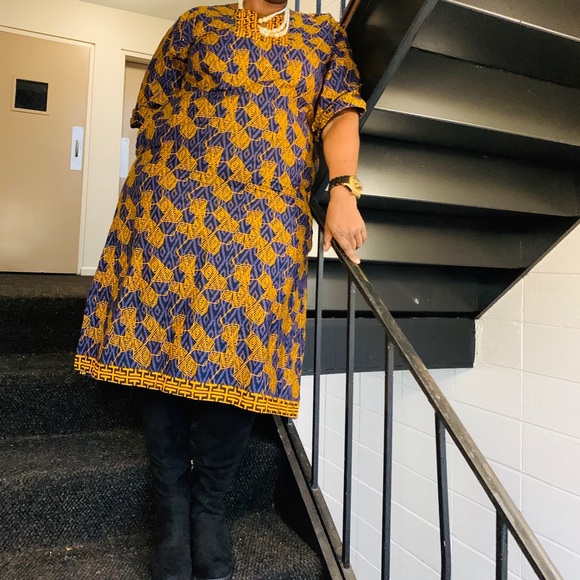 Authentic African Ankara Shirt Dress - Picture 2 of 6